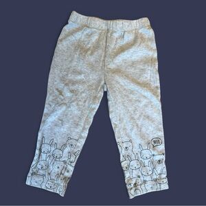 Carter's Gray Leggings with Elastic Waistband forest friends